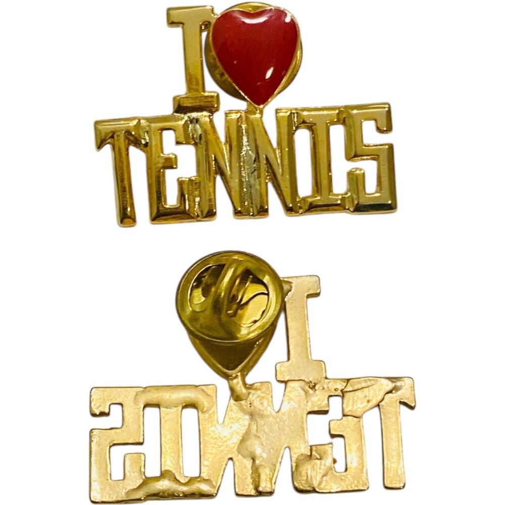 Stella Wholesale Lot of 60 I LOVE TENNIS Pins Brooches Sports Gift Bulk Resale